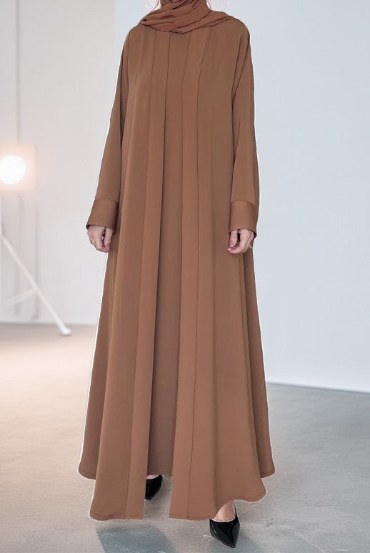 عباءة ريشا - S12 بسيطة للارتداء اليومي (تشمل السترة الداخلية والشيلة)