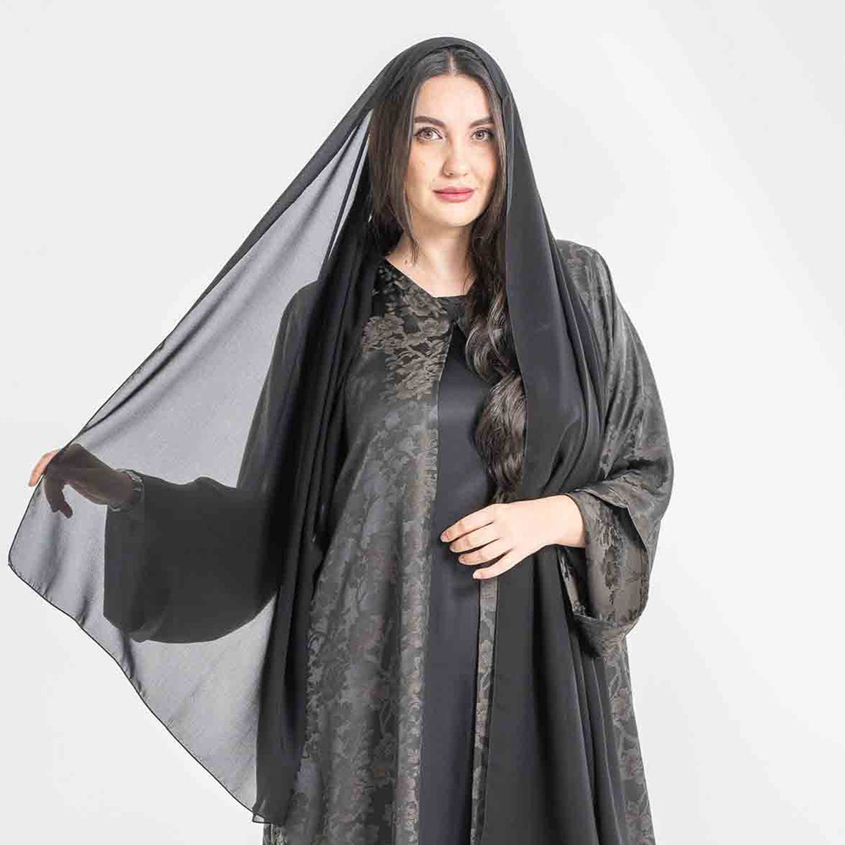 The Resha - Premium Black Hijab 28*91cm