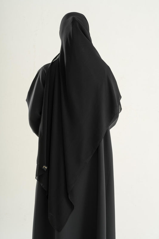 The Resha - Premium Black Hijab 32*92cm XXL